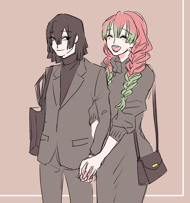 なぎささんがTwitterに投稿した甘露寺蜜璃(鬼滅の刃)のイラスト。