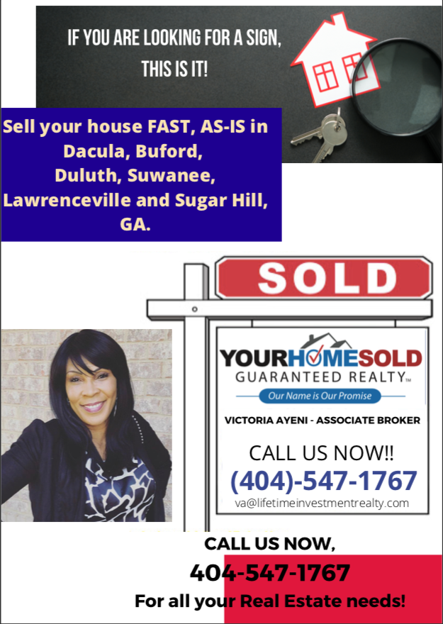 CALL US NOW!! 404-547-1767 for all your real estate needs!

#yourhomesoldguaranteed #Georgiarealestate #atlantarealestateagent #georgiarealtors #lifetimeinvestmentrealty #realestate #realestateagent #realestateinvestment #atlantaliving #living #georgiarealestate #GeorgiaRealtor