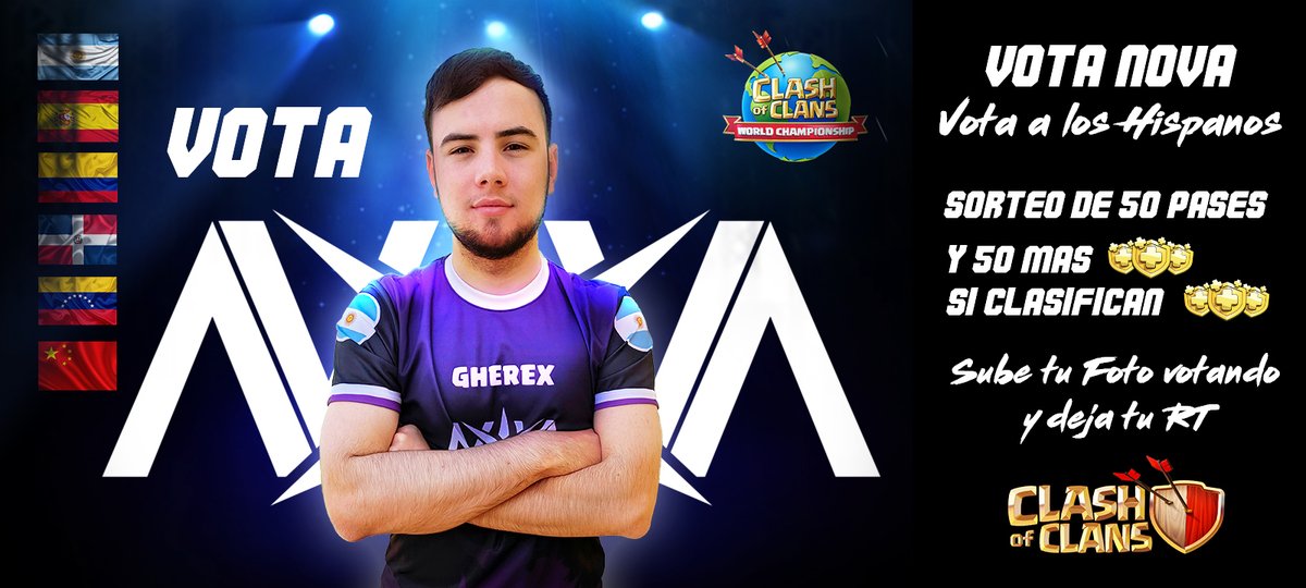 🔴LLEGÓ EL MOMENTO🔴

🔥Demostremos al Mundo de que está hecha Nuestra Comunidad Hispana🔥

⏰VOTA: NOVA para la Gran Final del Mundo
🇪🇸 Desde las 9:00 am
🇨🇱 🇦🇷 Desde las 5:00 am
🇲🇽 Desde las 2:00 am

🍀Con SORTEO de 50 PASES DE BATALLA y otros posibles 50 MÁS🍀

#VamosHispanos