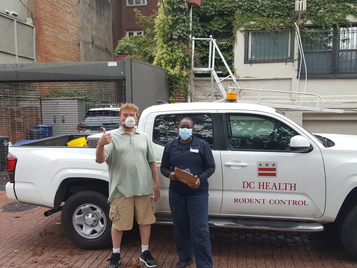 Ed’s message includes this photo of him with a worker with a DC Health badge and a DC Health truck. Ed used this photo in an overtly political message. The email's subject line is “Results and Hard Work Matter: The Difference Between ED Hanlon and Kyle Mulhall.”
