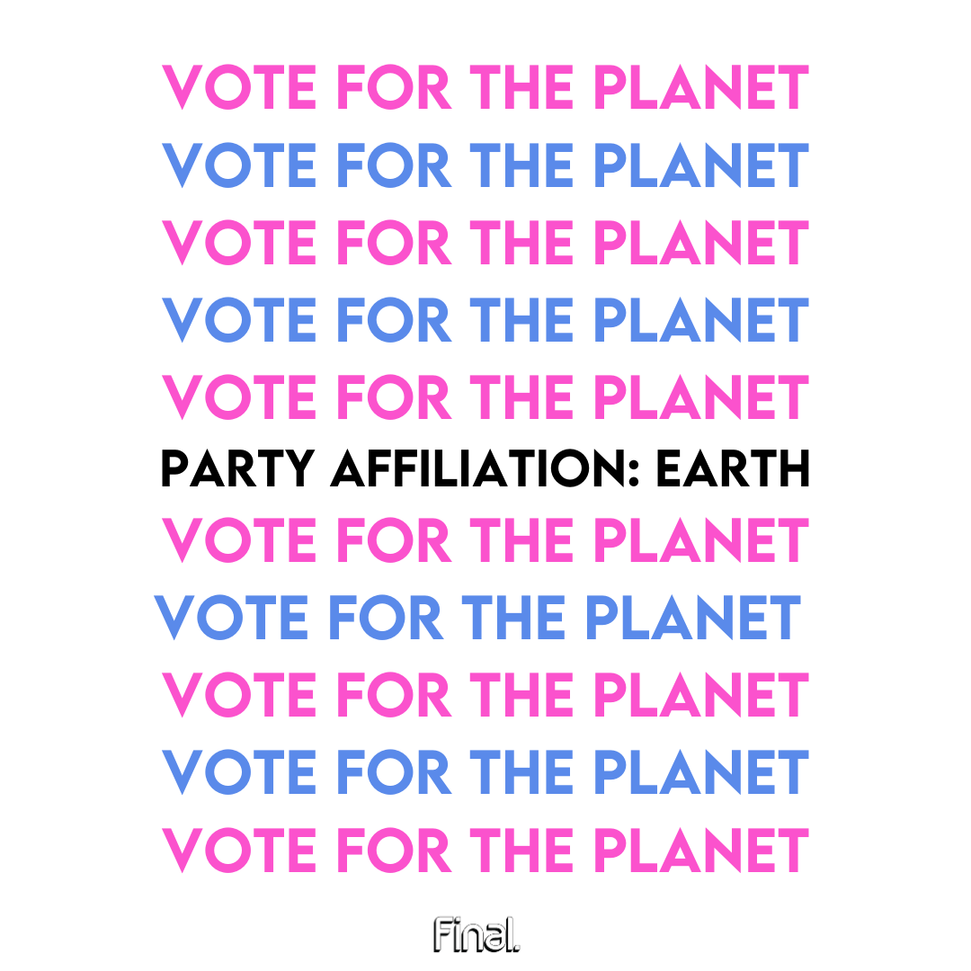 FinalStraw's tweet photo. 🌎The environment shouldn’t be a partisan issue and yet sadly we find it often is treated like one. ⁣
⁣
This is OUR home, no matter which side you find yourself on. Protecting our planet should be something we demand.
⁣
💚Vote like the planet depends on it because it does⁣. https://t.co/e90sMkPa87