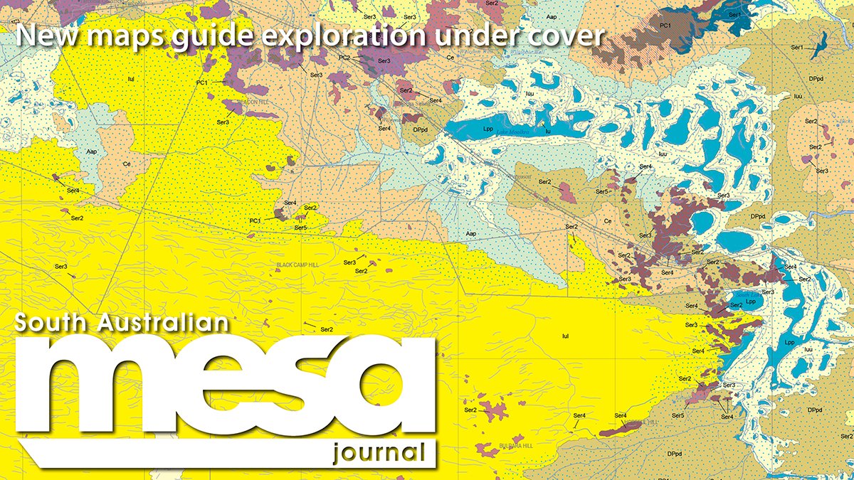 DEM_sagov's tweet photo. A new regolith map for the greater Tarcoola area of the Central #Gawler region has been released, providing consistent baseline dataset for guiding mineral exploration. Download map and info on its creation via #MESAJournal no.93.
https://t.co/1DwBzDKFQd
#GSSA #regolith https://t.co/TTZF8hvB9a