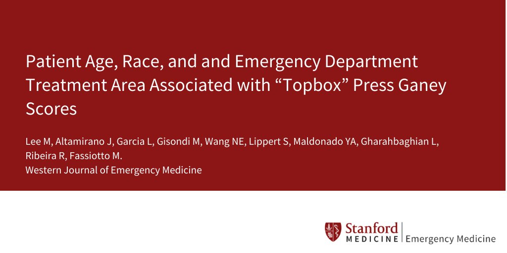 StanfordEM (@stanfordemed) on Twitter photo Patient Age, Race, and and Emergency Department Treatment Area Associated with “Topbox” Press Ganey Scores.
@MikeGisondi <a href="/SonoSpot/">Laleh Gharahbaghian, MD</a> <a href="/RyanRibeira/">Ryan Ribeira MD MPH</a> Ewen Wang, MD et al
#precisionEM #pressganey <a href="/WestJEM/">WestJEM</a>
ow.ly/cbiD50C3msB Patient Age, Race, and and Emergency Department Treatment Area Associated with “Topbox” Press Ganey Scores.
@MikeGisondi <a href="/SonoSpot/">Laleh Gharahbaghian, MD</a> <a href="/RyanRibeira/">Ryan Ribeira MD MPH</a> Ewen Wang, MD et al
#precisionEM #pressganey <a href="/WestJEM/">WestJEM</a>
ow.ly/cbiD50C3msB