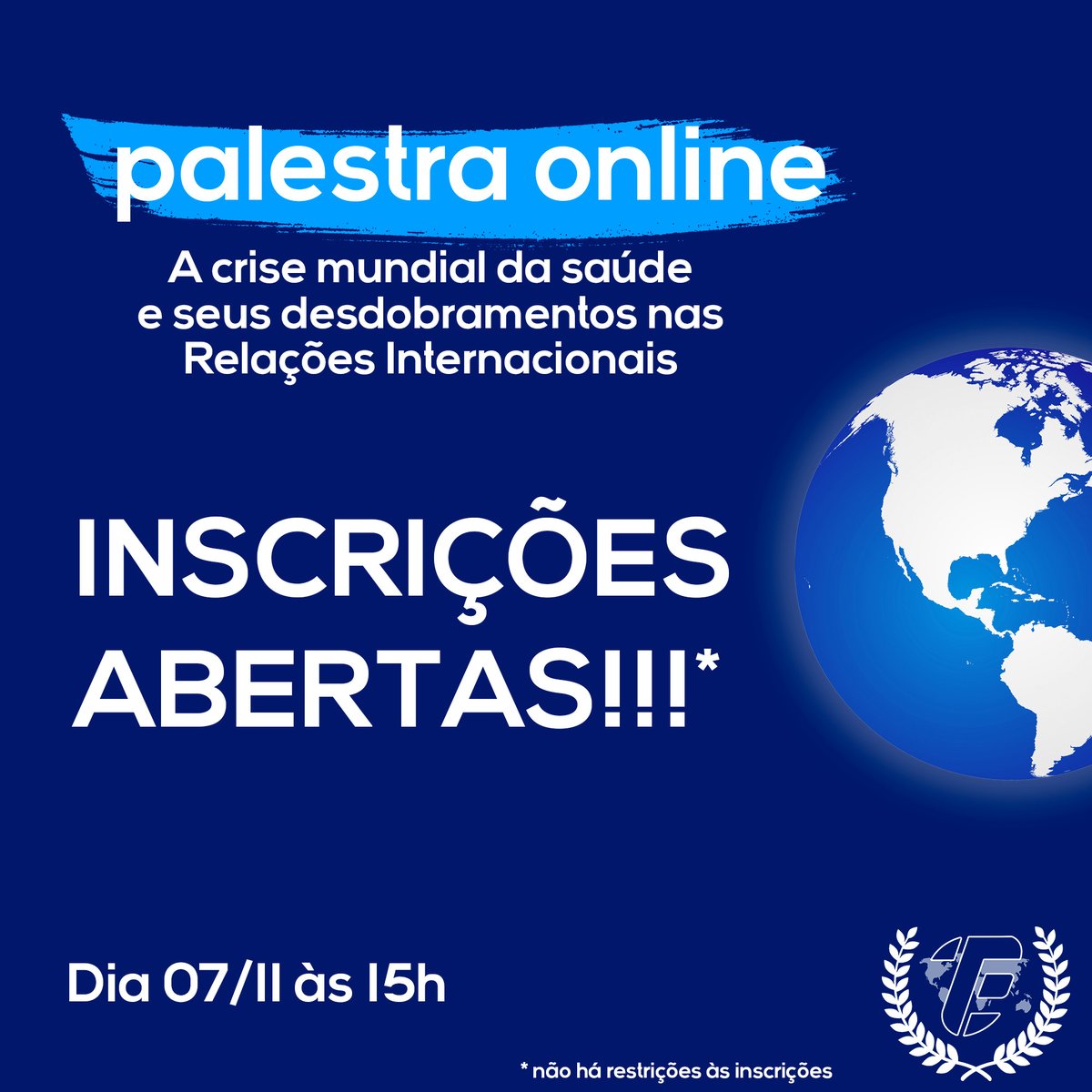 modowcefet's tweet photo. Estão abertas as inscrições para assistir à palestra do professor Elizeu Santiago, sobre os desdobramento da crise da saúde nas relações internacionais.
[LINK: https://t.co/xOmFwF0dc4] https://t.co/6PAL8ZK0t7
