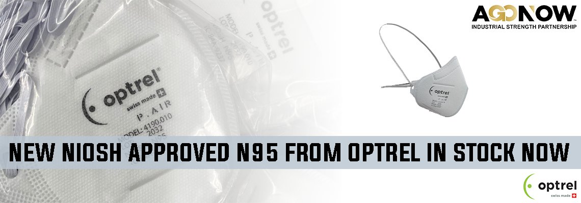 NEW NIOSH Approved N95 From Optrel In Stock At AgoNow!
agonow.com/OPT-4190.010-40