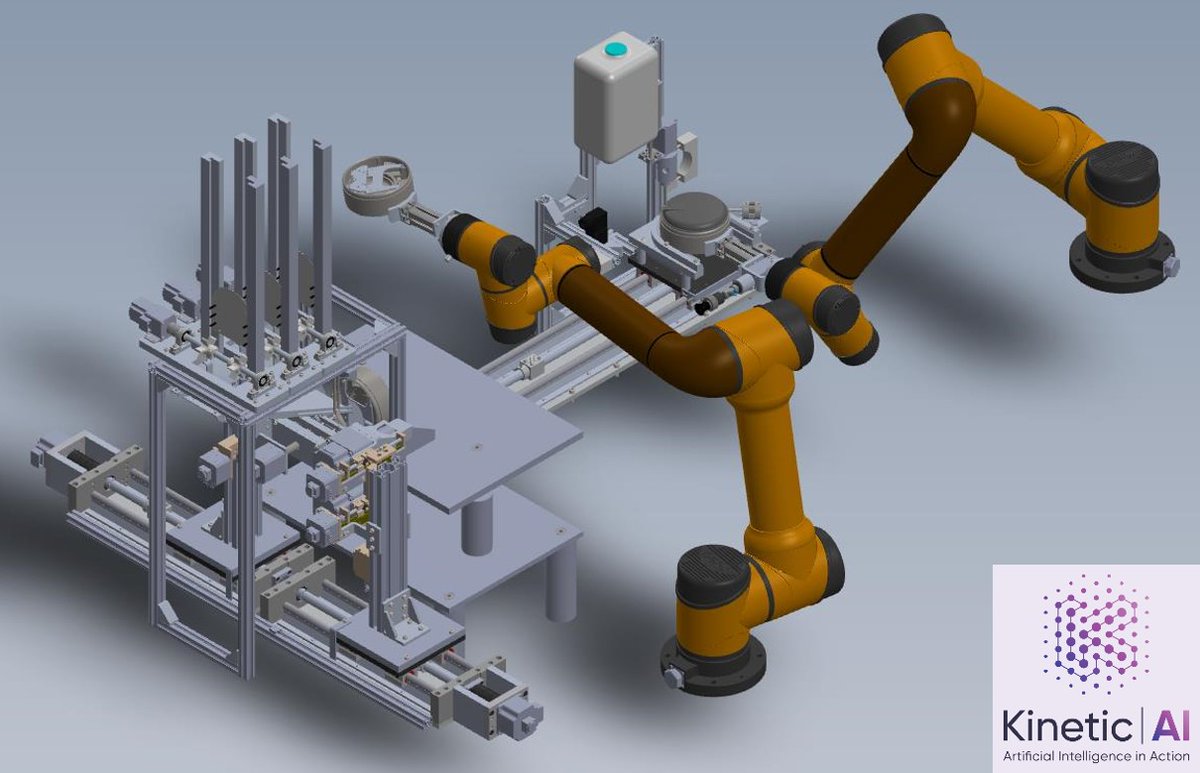 KineticAI's tweet photo. KineticAI's custom #automation design using #computervision and collaborative robots #Cobots for complex parts assembly #manufacturing #robotics #industria40 #smartfactories https://t.co/ubjLoJbofm