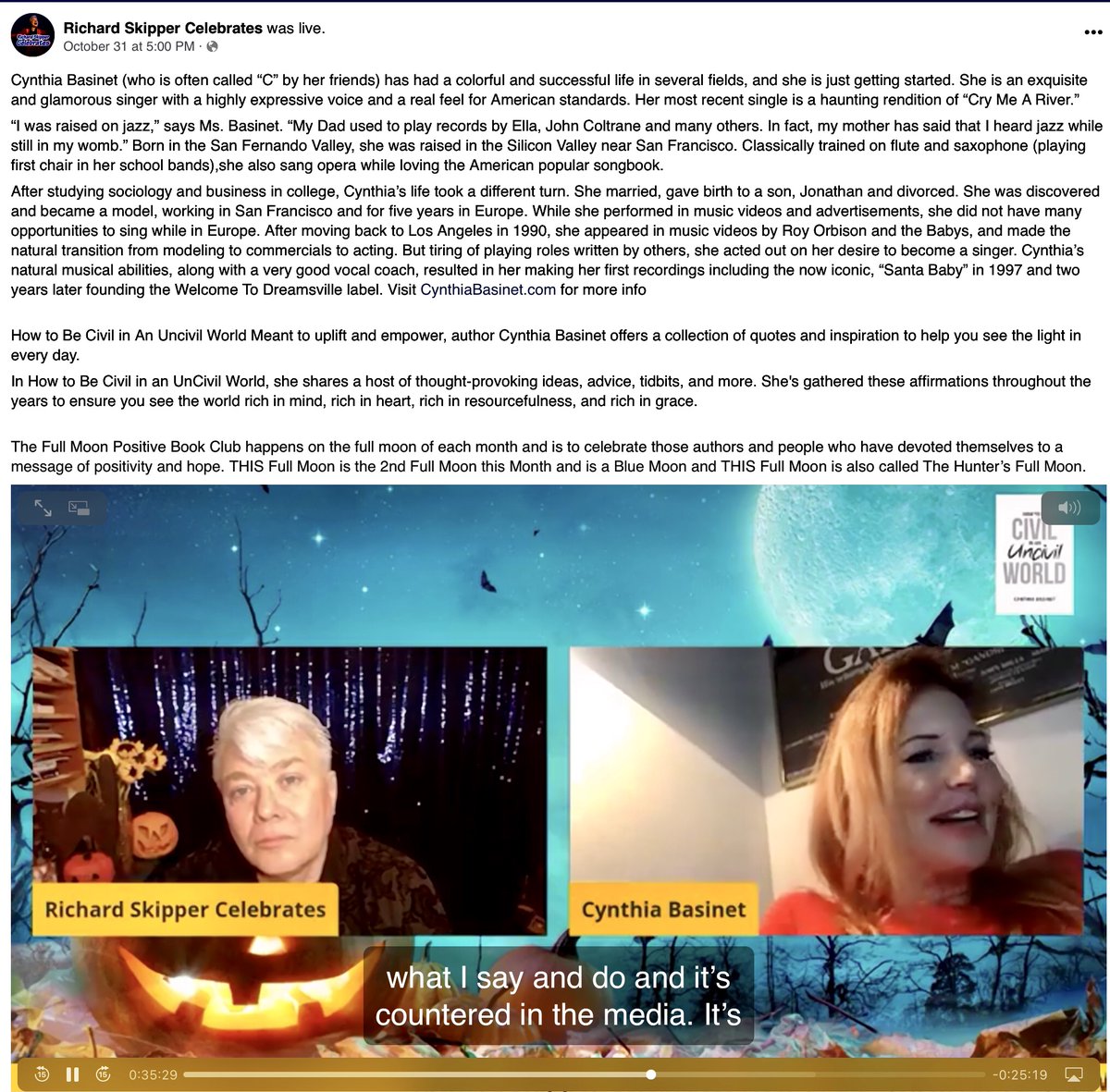 cynthiabasinet's tweet photo. Don‘t miss the #interview, I nearly missed.
#RichardSkipper Celebrates #CynthiaBasinet: How to Stay #Civil in An Uncivil In An Uncivil World.” Hope you enjoy this uplifting #podcast now go #vote! #VoteLikeYourLifeDependsOnIt #VoteBiden
https://t.co/RUfHdugwH8 via @YouTube https://t.co/vqHAecqWDE