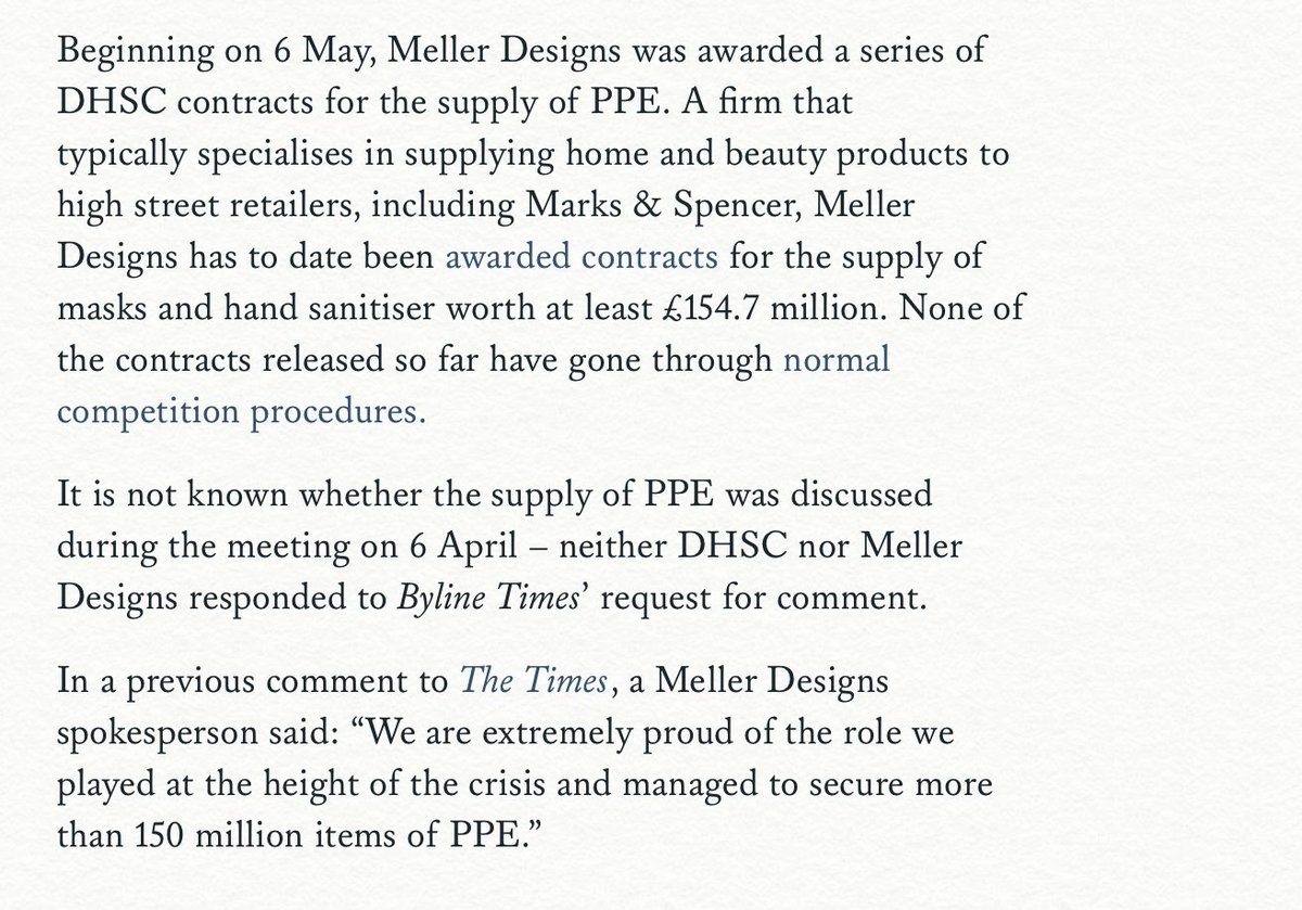 peterjukes's tweet photo. Such multi-talented people. One moment home and beauty products. Next campaign finance chairs for @michaelgove. Then they’re supplying £154.7m of PPE! 

@WritesBright on @BylineTimes on the Conservative Party’s Renaissance Men
🧐

https://t.co/vwt37XWhXb https://t.co/NPCiJhgdG1
