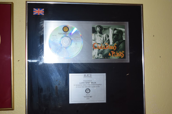 he also has a bunch of music awards, some for the song itself, and others because apparently the tune is very good so its gotten sampled a lot, including on a chris brown song, as well as nicki minaj and several latino artists