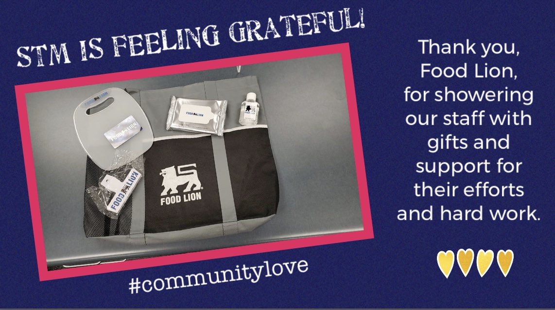 What a surprise! Thank you, Food Lion, for kindly and generously showing your thanks to our STM teachers &amp;  staff for their dedication to our students! We are so grateful! <a href="/FoodLionNews/">Food Lion News</a> <a href="/FoodLion/">Food Lion</a> <a href="/LcpsOutreach/">LcpsOutreach</a> <a href="/LCPSOfficial__/">LCPS Official</a> #communitysupport #lcps21 #thankyou #giftcardsandmore