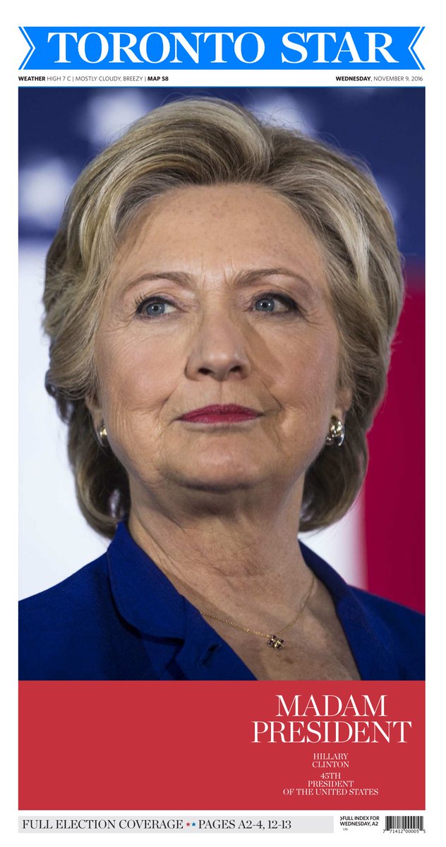 2016 (cont’d): What might have been: the Star’s never-published Hillary Clinton front.