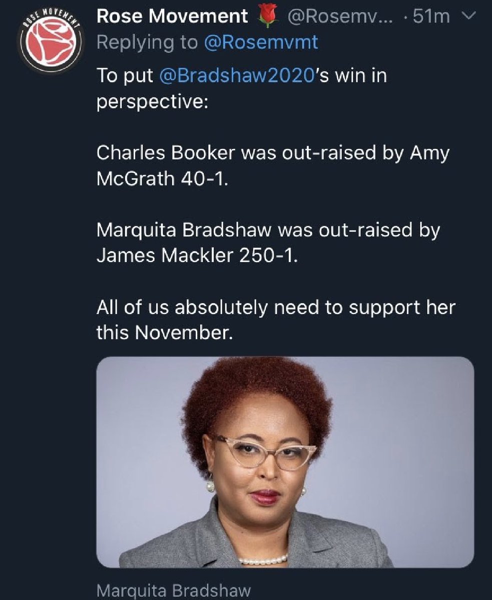 @PepperOceanna .@Bradshaw2020 lit a fire with her win in the primaries. She showed us that it’s always worth the fight. And money can’t buy everything. Regardless of how voter suppression plays out, she’s already a winner for showing those not represented in TN politics that they can win.