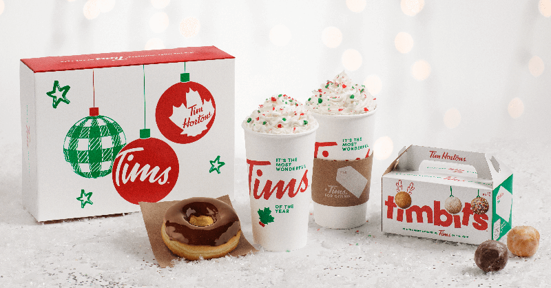 TimHortons's tweet photo. A first look at our Holiday packaging! In restaurants November 12. https://t.co/QzJy1NO3oc