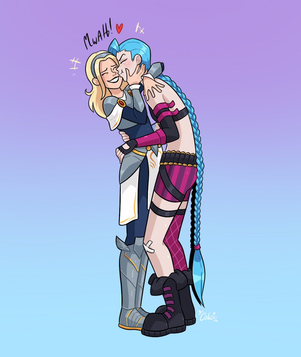 Got commissioned to draw some Lux x Jinx! #leagueoflegends #artoflegends #l...