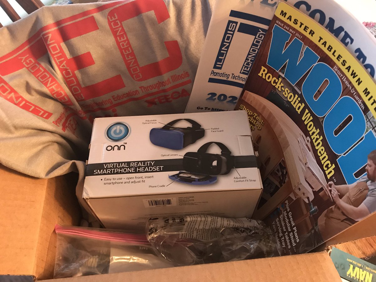 curtisPLTW's tweet photo. Just received my @TEAIllinois ITEC virtual conference box of materials! Super excited for the sessions. Well done team! #ITEC2020 https://t.co/OMtbbl73Em