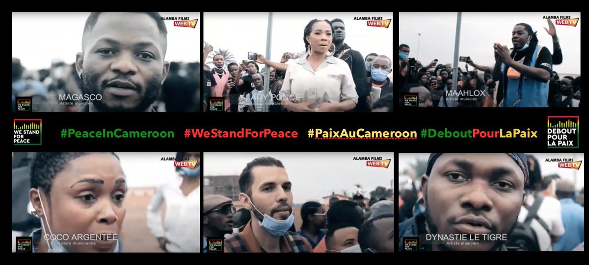 Regardez les artistes #Camerounais marcher pour la #paix à Yaoundé >> youtu.be/DQdSX4ExoxM #CocoArgentee #LadyPonce #XMaleya #Maahlox #Magasco #Krotal #Locko #DynastieLeTigre 

#WeStandForPeace #PeaceInCameroon #DeboutPourLaPaix #PaixAuCameroun