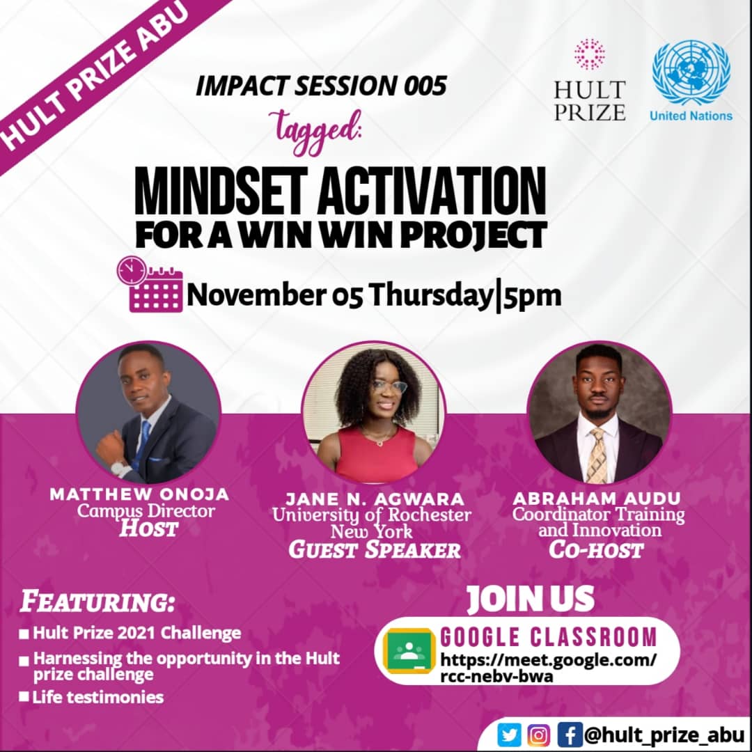 AbuHult's tweet photo. You are specially invited to our Impact Session. Check flyers for details. Registration is free! 
Book your space now!👇
https://t.co/HXKjQzTENj
#HultPrize #impact @mayorofimpact @BereRdzS @nellyandrade @CLIFFTON13201 @bna_en @UnikJane_ @hultprize @hultprizeafrica  @HultPrizeNG https://t.co/ylEbBRDQFx
