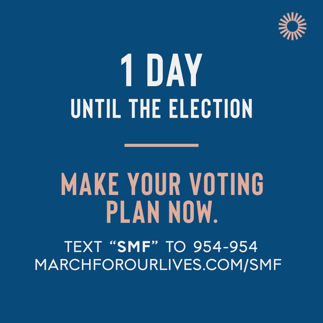 shawnfoundation's tweet photo. The US Election is tomorrow. If you haven’t yet, make your voting plan now &amp; check your polling location to ensure you’re ready to vote! https://t.co/n2UrYvm1cM https://t.co/IFB1udP7ad