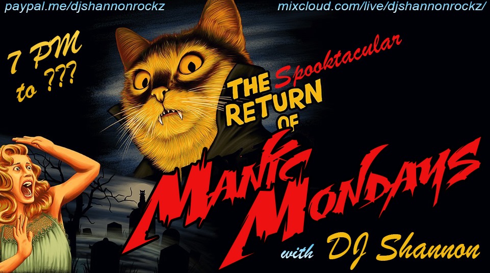 Manic Mondays ReturnS! DJ Shannon at 7pm! mixcloud.com/live/djshannon… Click Follow, Chat, Dance!