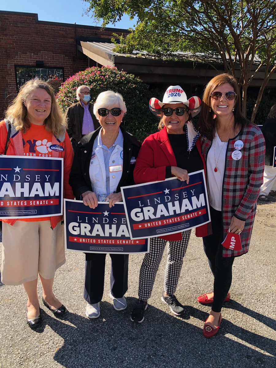 PamelaEvette's tweet photo. #ElectionDay is tomorrow and it’s more important than ever to re-elect @realDonaldTrump &amp; @LindseyGrahamSC — leaders who are committed to law &amp; order, securing our freedoms and keeping socialism out. If you value life, vote to protect it &amp; vote red tomorrow. #vote2020 #trump2020 https://t.co/ldmlkJUMHq