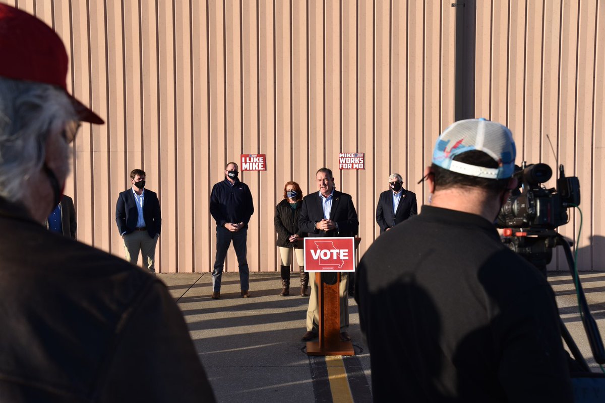 MikeLKehoe's tweet photo. After Jeff City, we visited St. Joseph, Kirksville, Palmyra and Cape Girardeau today to encourage Missourians to Get Out The Vote! On to Barry County! One more day Missouri! #KeepMoRed! https://t.co/cFxhzNOaRm