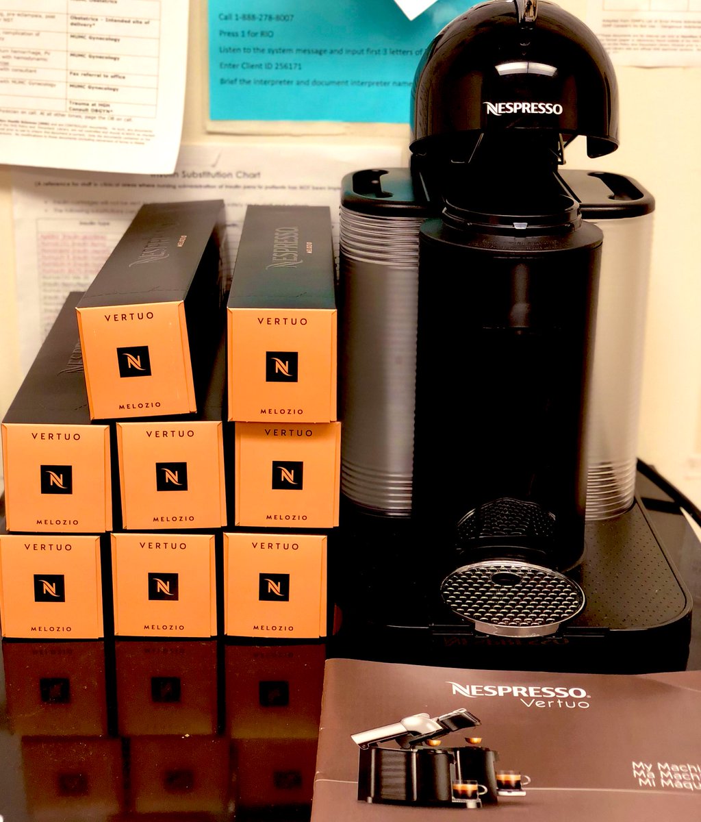 Residents of <a href="/MacEmergFRCPC/">MacEmergFRCPC</a> <a href="/McMasterGIM/">McMaster General Internal Medicine</a> <a href="/McMasterSurgery/">McMaster Surgery</a> &amp; anyone on call - there is now (free!) coffee in the Juravinski consult room for those late nights when cafes are closed! Thanks to a collab from SHINE wellness, <a href="/McMaster_RA/">McMaster Resident Affairs</a> and <a href="/HHS_staff/">Hamilton Health Sciences Staff</a>