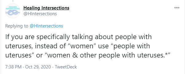 "People with uteruses"