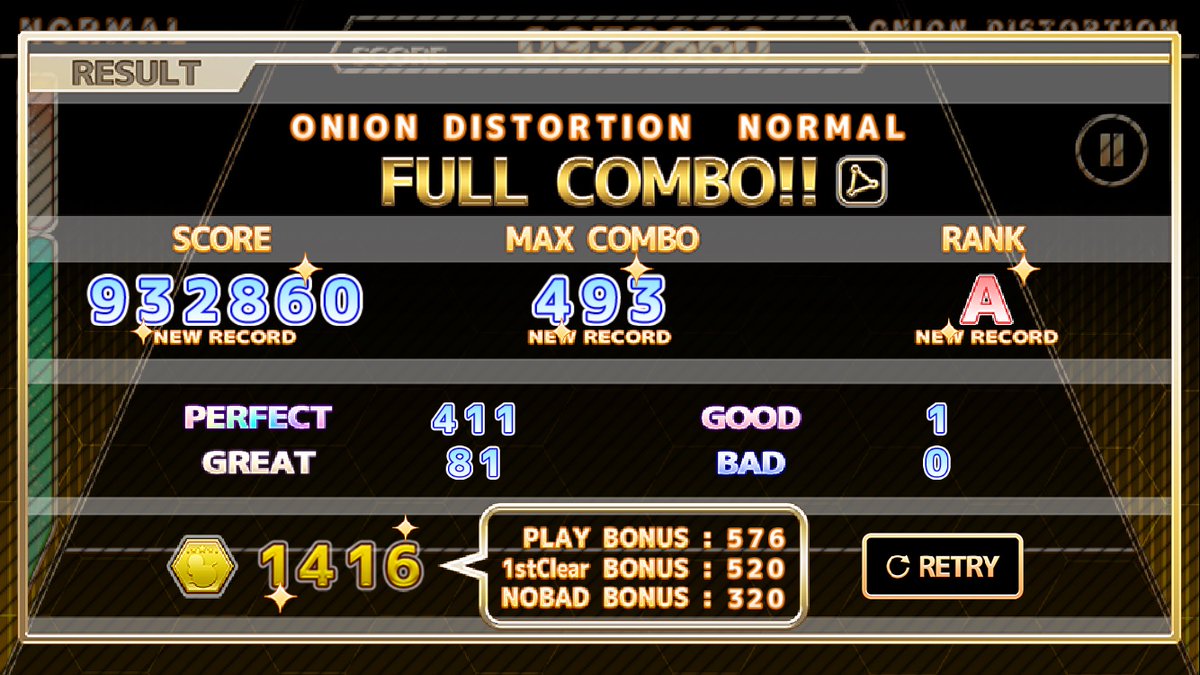 glidark1's tweet photo. 【ChainBeeTをプレイ】
ONION DISTORTION(NORMAL)をFull Combo!!!
#ChainBeeT https://t.co/FLE9yujTop