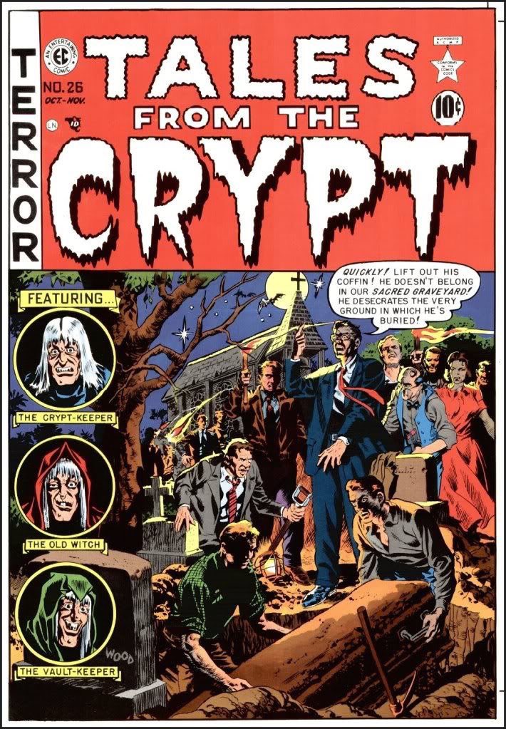 Wood’s earliest work was on horror comics in the 1950s, primarily for EC. The roster at EC remains a comic book Dream Team, and their work still holds up almost 70 years later.