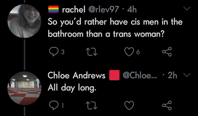 "Our issue is with male-bodied people"