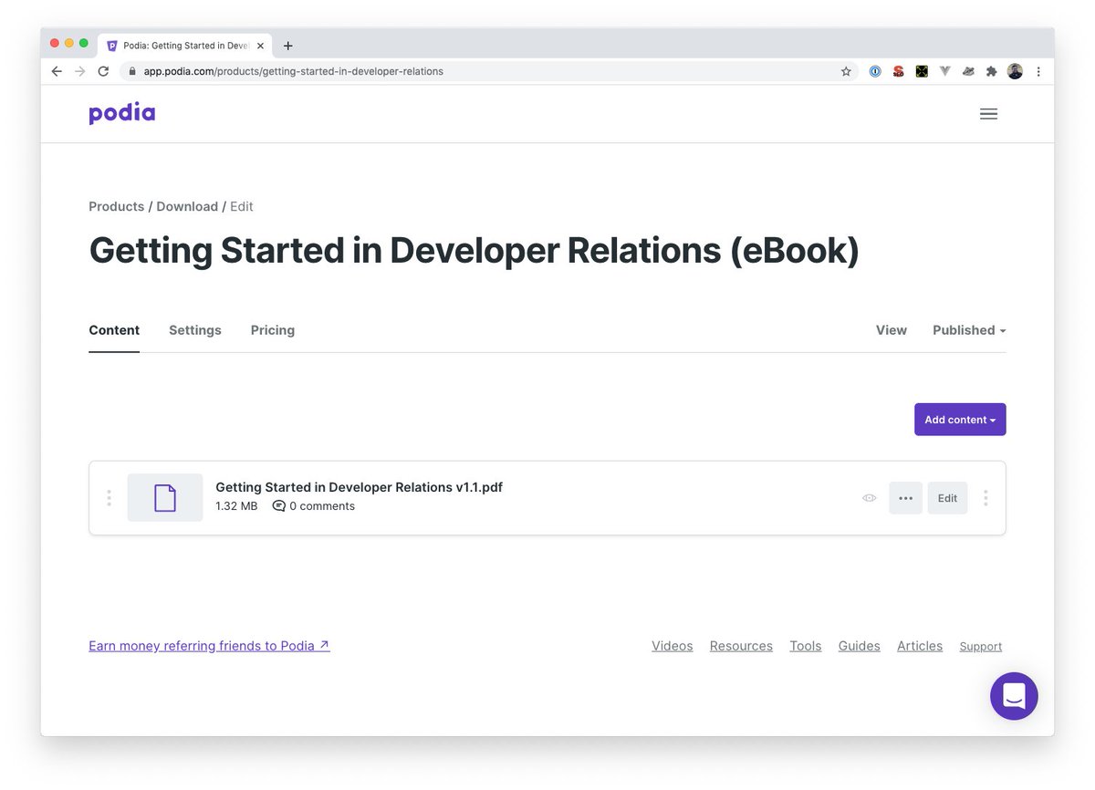 I used  @Podia to sell the book, which gives me flexibility to upload new versions or add additional formats/downloads & immediately give all customers access. Podia also lets you do a "pre-launch" status where you can collect email addresses. I set this up with  @ConvertKit.