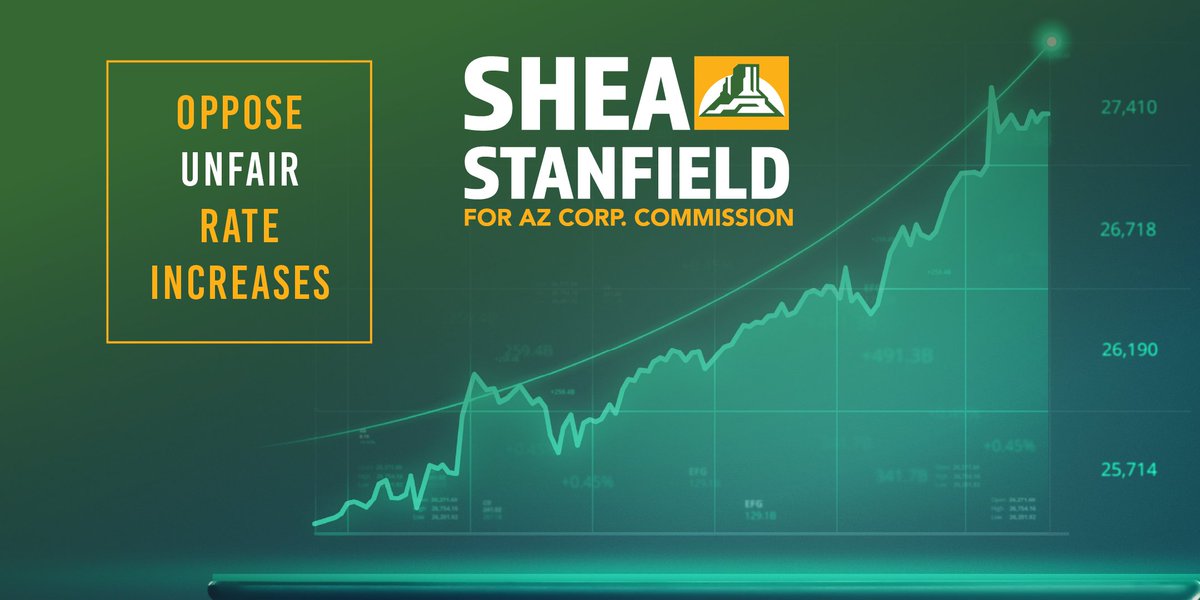 sheastanfieldaz's tweet photo. STOP the un-ending, unfair rate increases rubber-stamped by industry-backed commissioners. Time for a change! Time for SHEA STANFIELD. #AZCorpComm #SolarTeam2020 #VoteForThree https://t.co/yetTrW7YVo