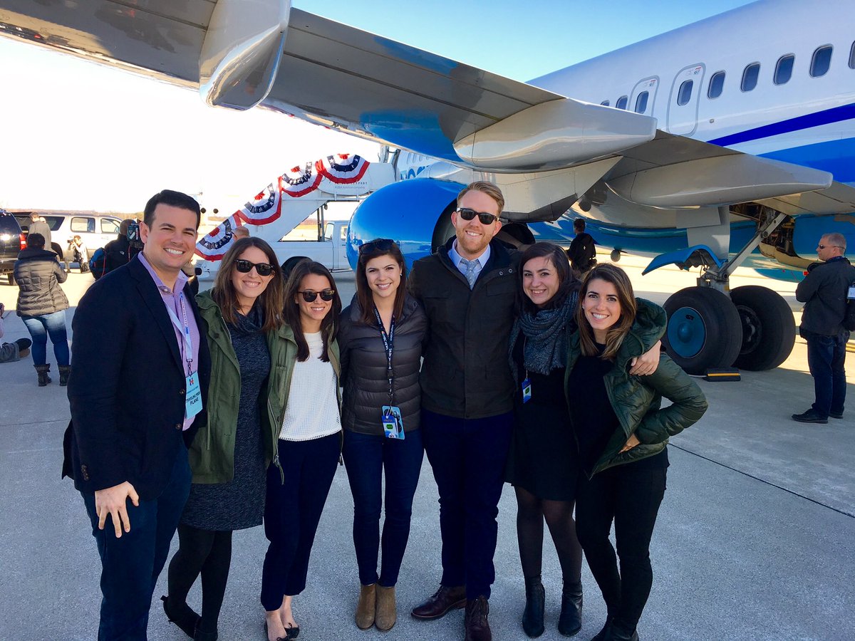 The day before the election four years ago w/ @abc7JoshHaskell, @ABCLiz, @hannahfc, @rubycramer, @tamaragitt and some NBC reporter named @albamonica