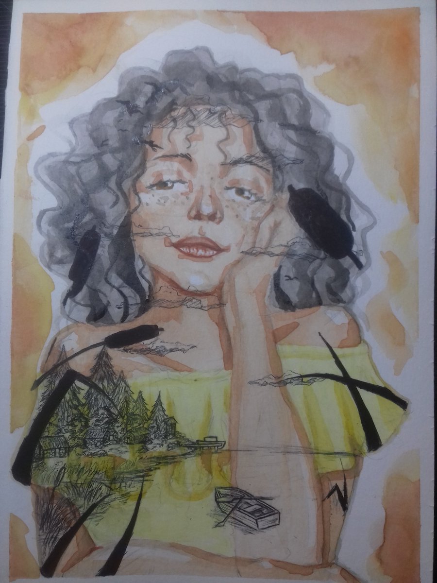 Expectadora1's tweet photo. As vezes eu me sinto assim. Só apreciando a paisagem.
#aquarela #watercolorpainting #Watercolour #art https://t.co/tGJ3It3MqI