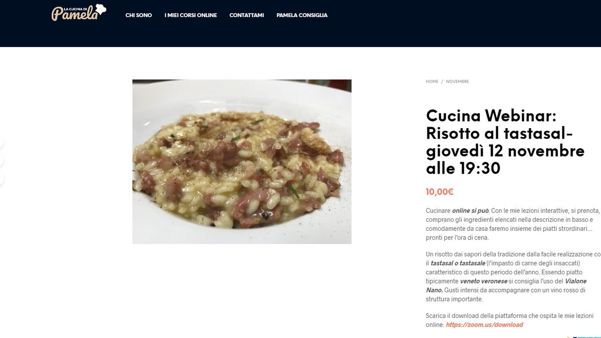 I Webinar de La Cucina di Pamela - lacucinadipamela.it/negozio/