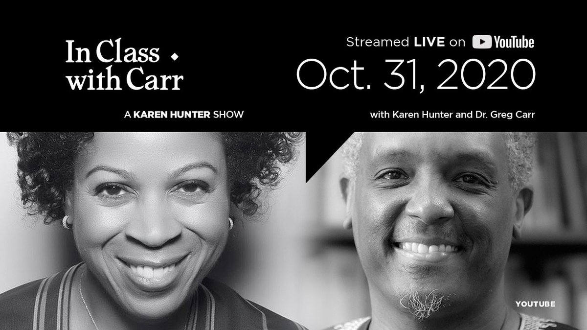 If you missed Saturday’s epic session of “In Class with Carr” with <a href="/KarenHunter/">Karen Hunter</a> and Dr. Greg Carr (<a href="/AfricanaCarr/">Greg Carr</a>), check it out here! 👉🏾 youtu.be/Zb-DrHSyGeM