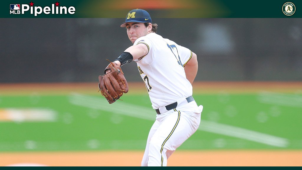 MLBPipeline's tweet photo. “It’s the best group I’ve seen us have in terms of velocity and stuff in the years I’ve been here.”

The #Athletics had some exciting young arms at instructional league, including 2020 Draft pick Jeff Criswell: https://t.co/IoUvD4qwN6 https://t.co/X4LsIqP1Xl