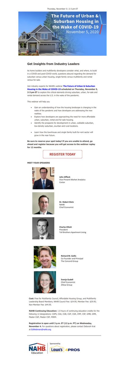 ConsultTCG's tweet photo. Join The Concord Group and NAHB:  The future of urban and suburban housing in the wake of... https://t.co/gdZ062d6YN https://t.co/uaV86mDsGk