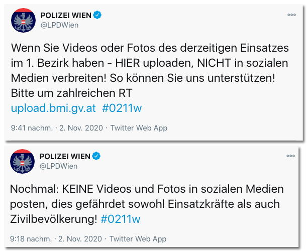 BILDblog's tweet image. Worum die Wiener Polizei bittet.
Was die @BILD-Redaktion macht.
#Wien