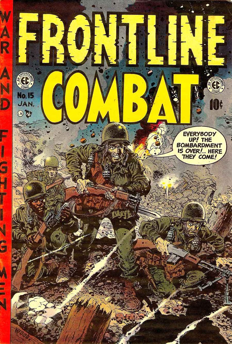 I love his war comics best. There’s a staggering amount of detail and humanity, especially in crowded battle scenes. EC and Wally Wood didn’t shy away from hard truths, making extremely critical comics at a time when other publishers were glorifying war.