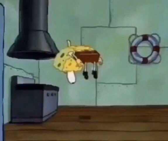 thread of hxh and random spongebob pics that have the same energy 