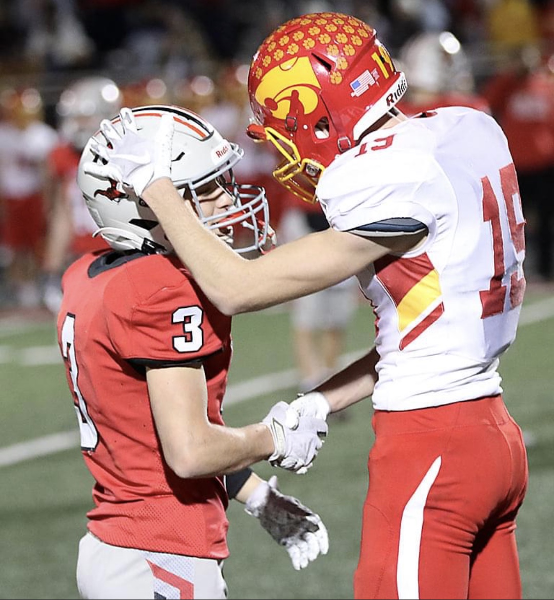 <a href="/RollCats/">Carlisle Football</a> <a href="/chswildcatpride/">Carlisle Wildcats</a> 
Outstanding sportsmanship shown here and throughout the contest. Great football team and a classy group.

(photo courtesy of <a href="/harlannewspaper/">HarlanNewspapers</a>) <a href="/IHSAA/">IHSAA</a>