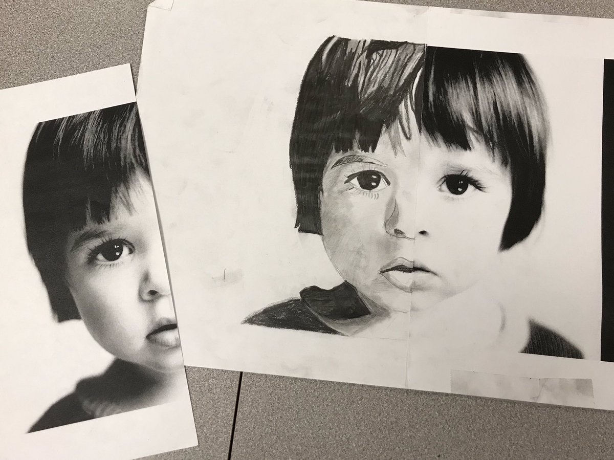 SusanGalbraith4's tweet photo. The value of practice. Before starting their personal shading projects, my art12 students spent a couple of days working on basics. Can’t wait to see how the express themselves with their honed skill. @ASDWLimelight @cnhsstars #PracticeFirst #3DShading https://t.co/gDmlr2DTy5