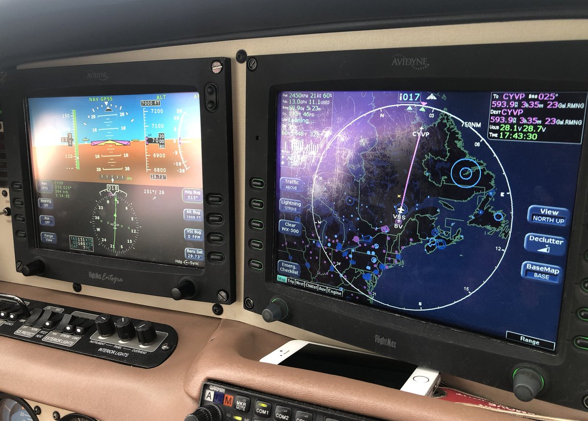 From Québec City to Kuujjuaq in Nunavik: first time out of radar coverage; getting serious.