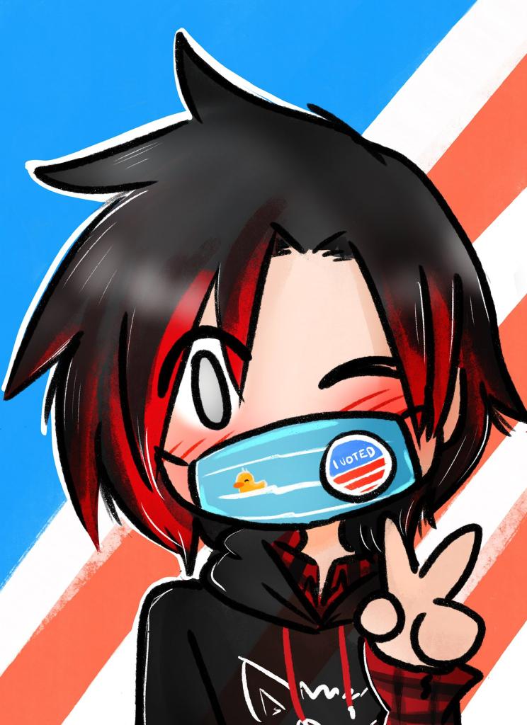 OfficialRWBY's tweet photo. Be like Team RWBY and don't forget to vote! Shout out to @AG_Nonsuch for creating these adorable illustrations. https://t.co/0hkOpRsSXR