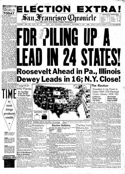 Riding high off these victories Dewey successfully ran for Governor of New York in 1938He was just 36 years oldDewey was a rising star in the Republican Party and in 1944 won the nomination to face FDR in the general election He never stood a chance