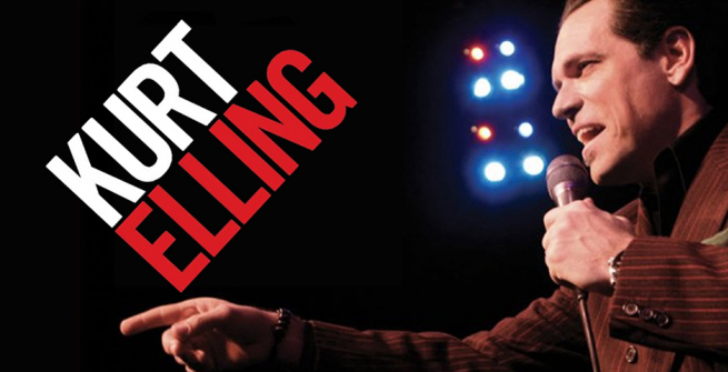 Kurt Elling singing on stage with text that reads "Kurt Elling"