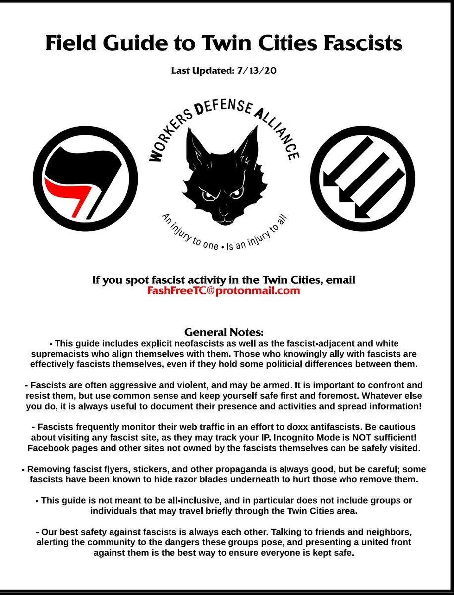 MNUnitedAF's tweet photo. 🚨Keep Your Eyes Out For The Following Images🚨
Local, regional, &amp; national fascist/far right symbols. https://t.co/8mEtJFti5v