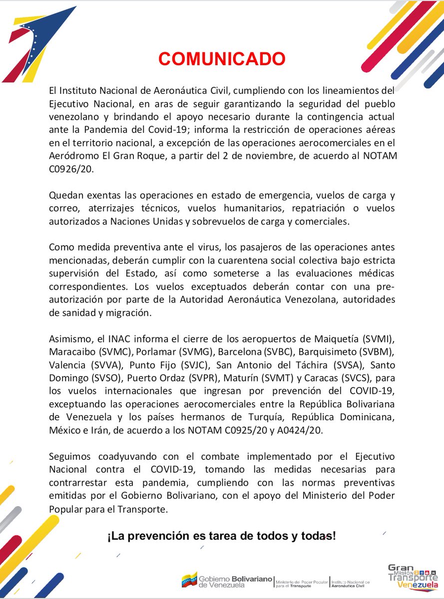 Instituto Nacional de Aeronáutica Civil tweet media