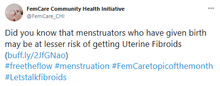 "Menstruators who have given birth"
